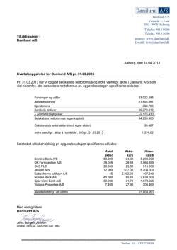 Prisliste - Pavillon Danmark