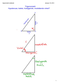 Brug af sinus- og cosinusrelation