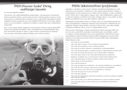PADI Discover Scuba® Diving -osallistujan