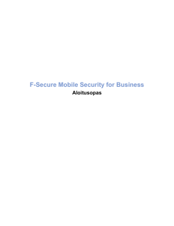 F-Secure Mobile Security for Business - F-Secure (F