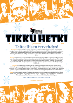 Jäsentiedote 3/2014 - Tikkurilan Teatteri ry