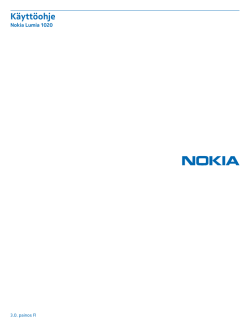 Nokia Lumia 1020 -käyttöohje