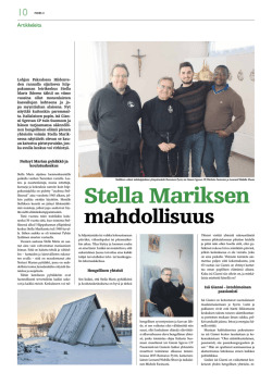 Fides 2/2015: Stella Mariksen mahdollisuus (pdf)