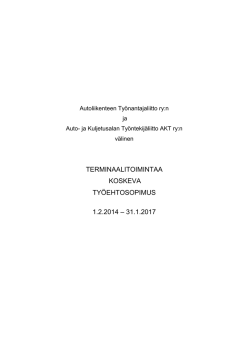 terminaalitoimintaa koskeva työehtosopimus 1.2.2014 – 31.1.2017
