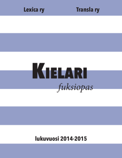 Kielari 2014 - Tampereen yliopisto