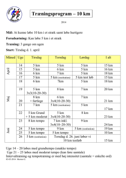 Løbeprogram til halvmarathon