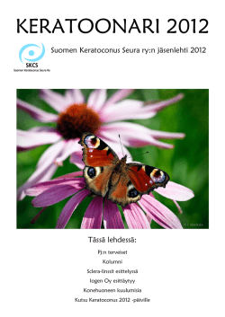 KERATOONARI 2012 - Suomen Keratoconus Seura ry