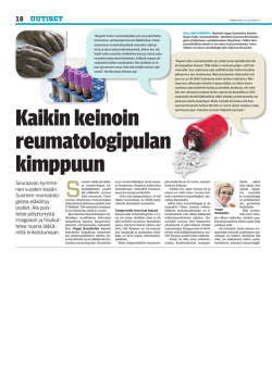 Artikkeli - Suomen Reumatologinen Yhdistys ry