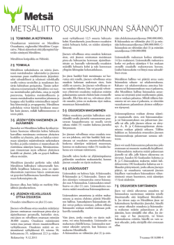 Metsäliitto Osuuskunnan säännöt (PDF)