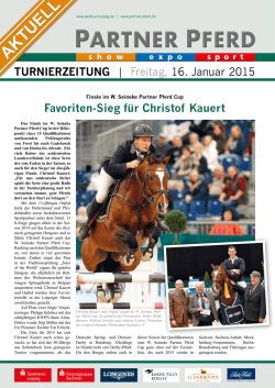 Turnierzeitung Ausgabe Freitag, 16.01.2015