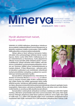 Minerva 1/2015 - Suomen Akateemiset Naiset