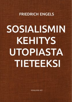 SOSIALISMIN KEHITYS UTOPIASTA TIETEEKSI