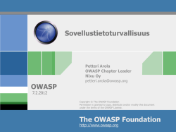 Mikä OWASP on?