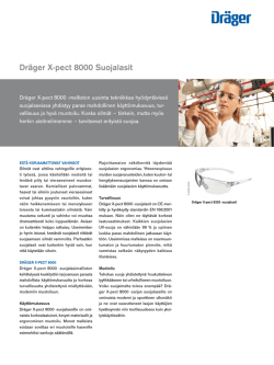 Toutetiedot: Dräger X-pect 8000 Suojalasit (PDF)