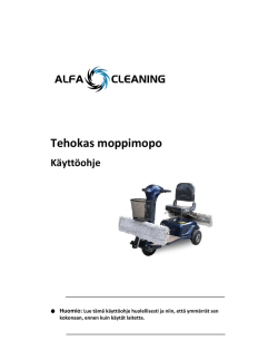 Käyttöohje - Alfa Cleaning