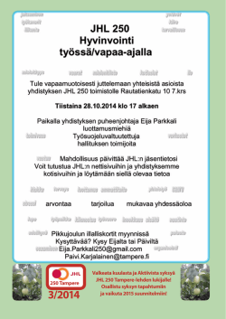 JHL250TAMPERE 3-2014a.pdf - Tampereen hyvinvointipalvelut