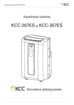 KCC siirrettävät jäähdytyslaitteet KCC-267ES ja KCC
