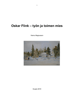 Oskar Flink – työn ja toimen mies