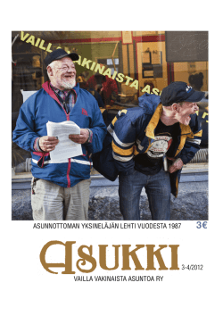 Asukki-lehti 3-4/2012 - Vailla vakinaista asuntoa ry