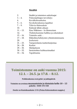 Ikälisä joulu 2014 sisäsivut.pdf - Tampereen kansalliset seniorit ry