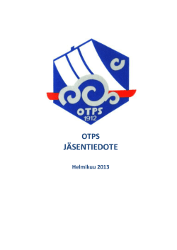 Jäsentiedote 1/2013 - Oulun Työväen Pursiseura ry
