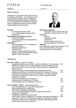 Petterin Curriculum Vitae [PDF]