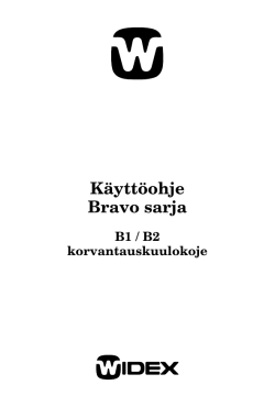 Käyttöohje Bravo sarja