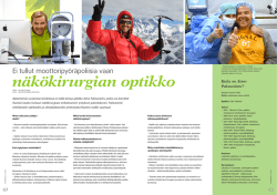 Uratarina: Aimo Paksuniemi, näkökirurgian optikko