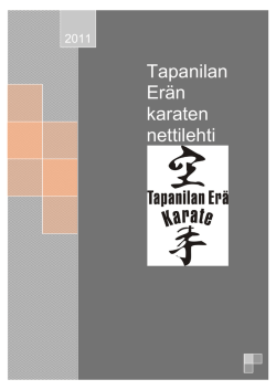 Nettilehti 1/2011 - Tapanilan Erä Karate