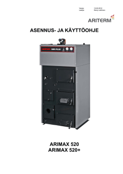 ASENNUS- JA KÄYTTÖOHJE ARIMAX 520 ARIMAX 520+