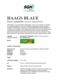 HAAGS BLAUE - S.G.Nieminen Oy