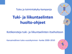 Tules ja toimintakyky -tietoiskudiat, Suomi (pdf) - Tule