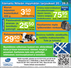 Itämaito Nilsiän myymälän tarjoukset 20.
