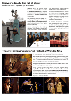 Aladdin” på Festival of Wonder 2015