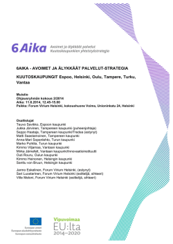 6Aika-ohjausryhmän kokous-11.6.2014