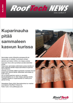 RoofTech News 1/2014
