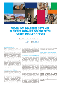 Diabetesuddannelse i Gladsaxe