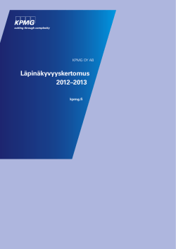 L&auml;pin&auml;kyvyyskertomus 2012 - 2013