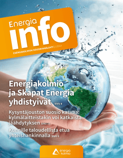 Energiainfo 2/2014 Energiakolmio ja Skapat yhdistyivät