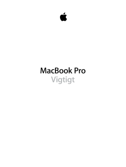 MacBook Pro Vigtigt