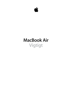 MacBook Air Vigtigt