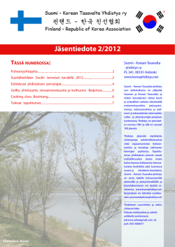 Jäsentiedote 2/2012 (.pdf) - Suomi