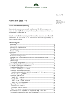 Navision Stat 7.0 - Moderniseringsstyrelsen