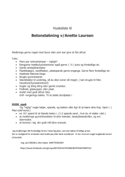 Betonstøbning v/Anette Laursen