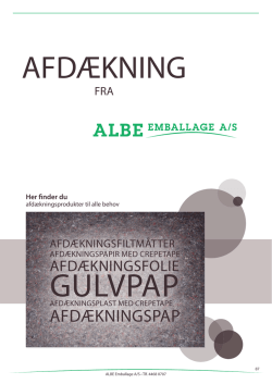 Afdækning - Albe Emballage A/S