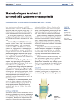Skadestuelægers kendskab til battered child syndrome er mangelfuldt