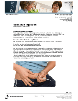 Subkutan injektion - e-Dok