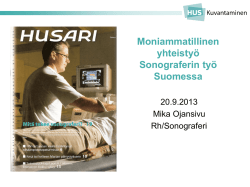 Moniammatillinen yhteistyö, Sonograaferityö Suomessa
