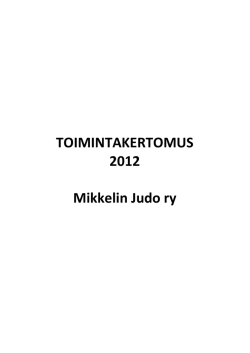 TK 2012 - Mikkelin Judo ry