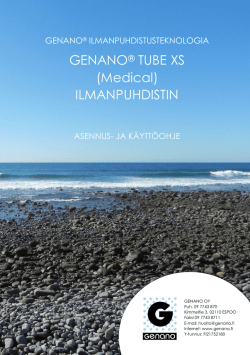 GENANO® TUBE XS (Medical) ILMANPUHDISTIN